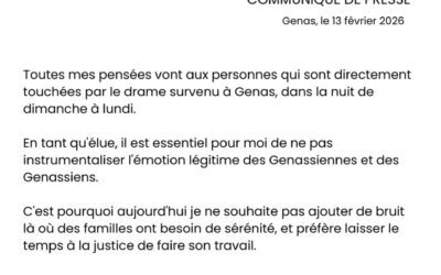 Communiqué de presse du 13 février 26
